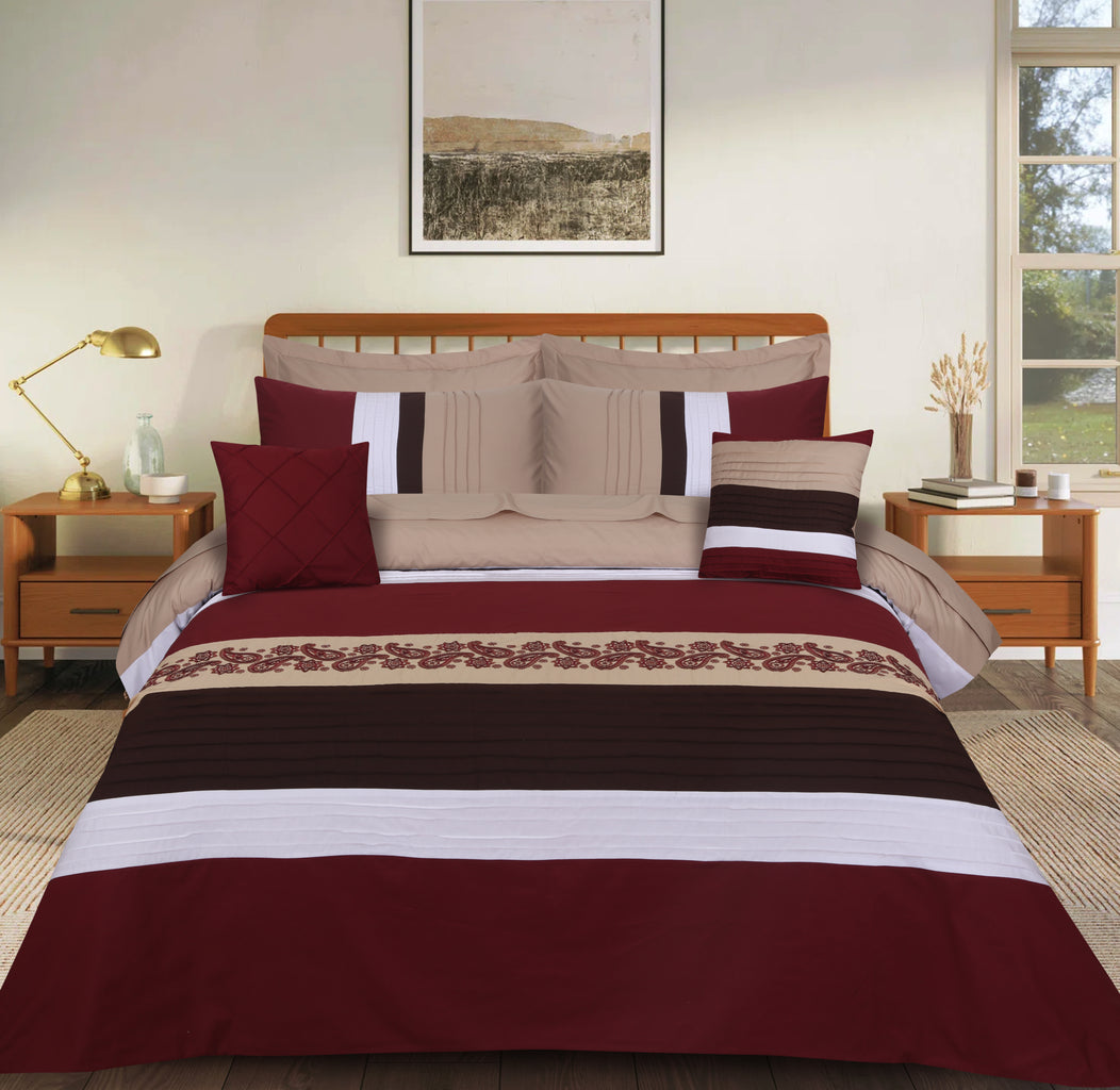 8 Pc's Luxury EmbroideredDuvet Set 1526