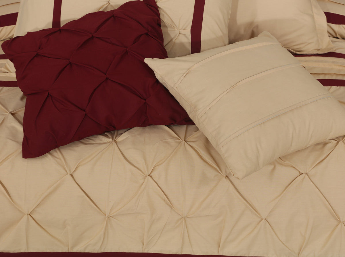 DIAMOND PINTUCK DUVET SET 8 PCS (LUXURY)1522