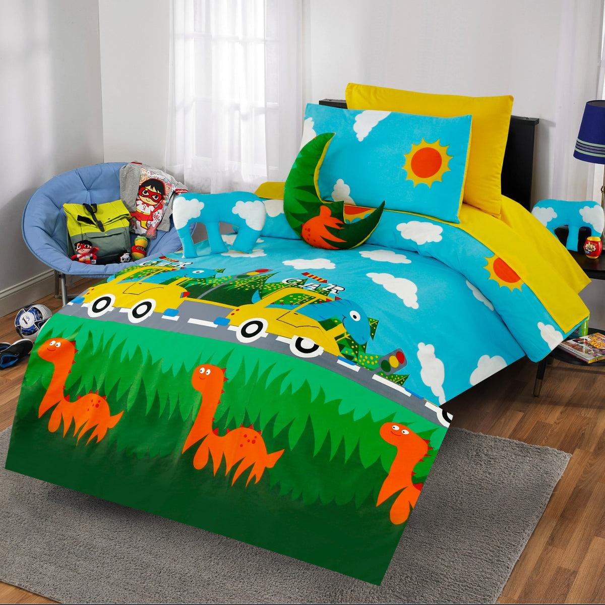 6 Pieces Baby Jungle Printed Duvet Set 1695