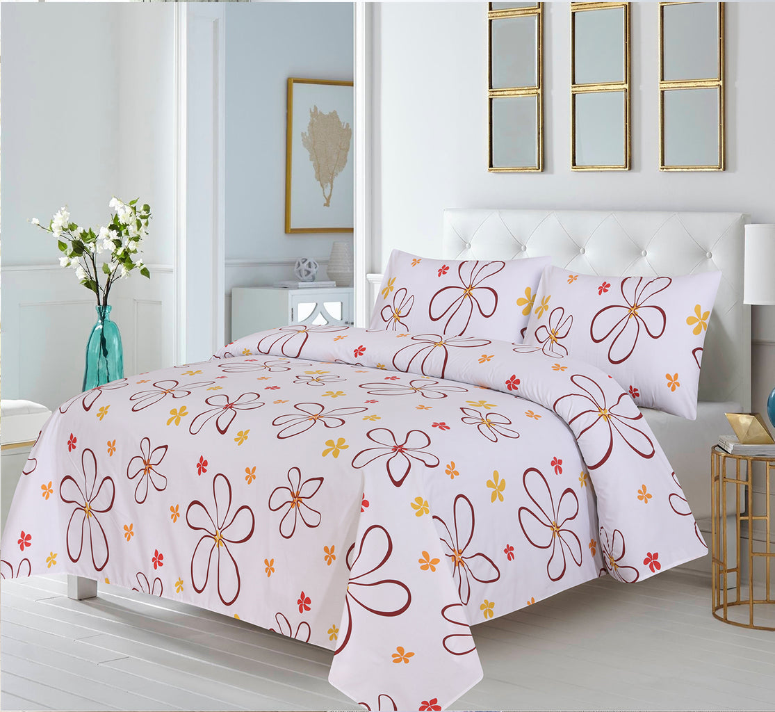 3Pcs Printed Bed Sheet Set BE-742