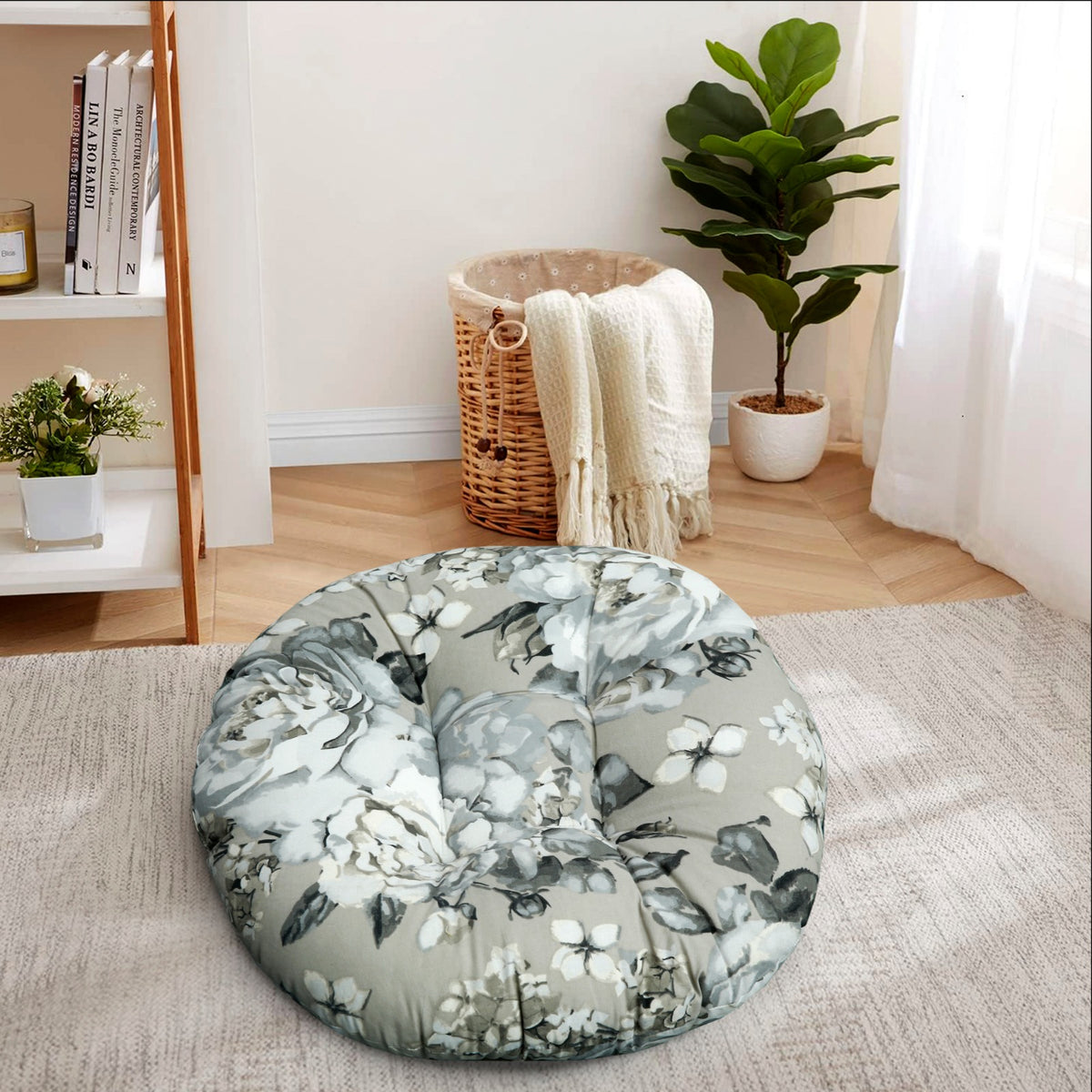 Pack Of 2 Printed Floor Cushions (Filled) 1697