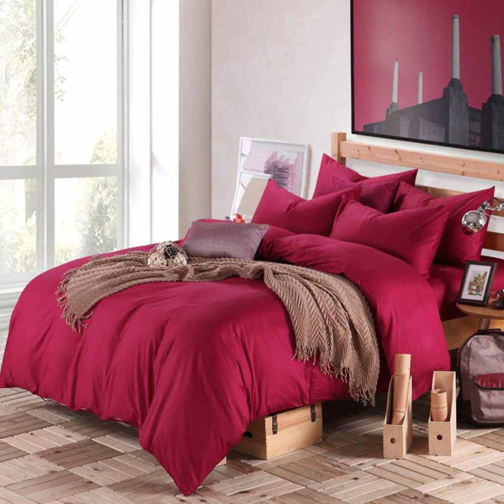 Luxury Maroon Duvet Set