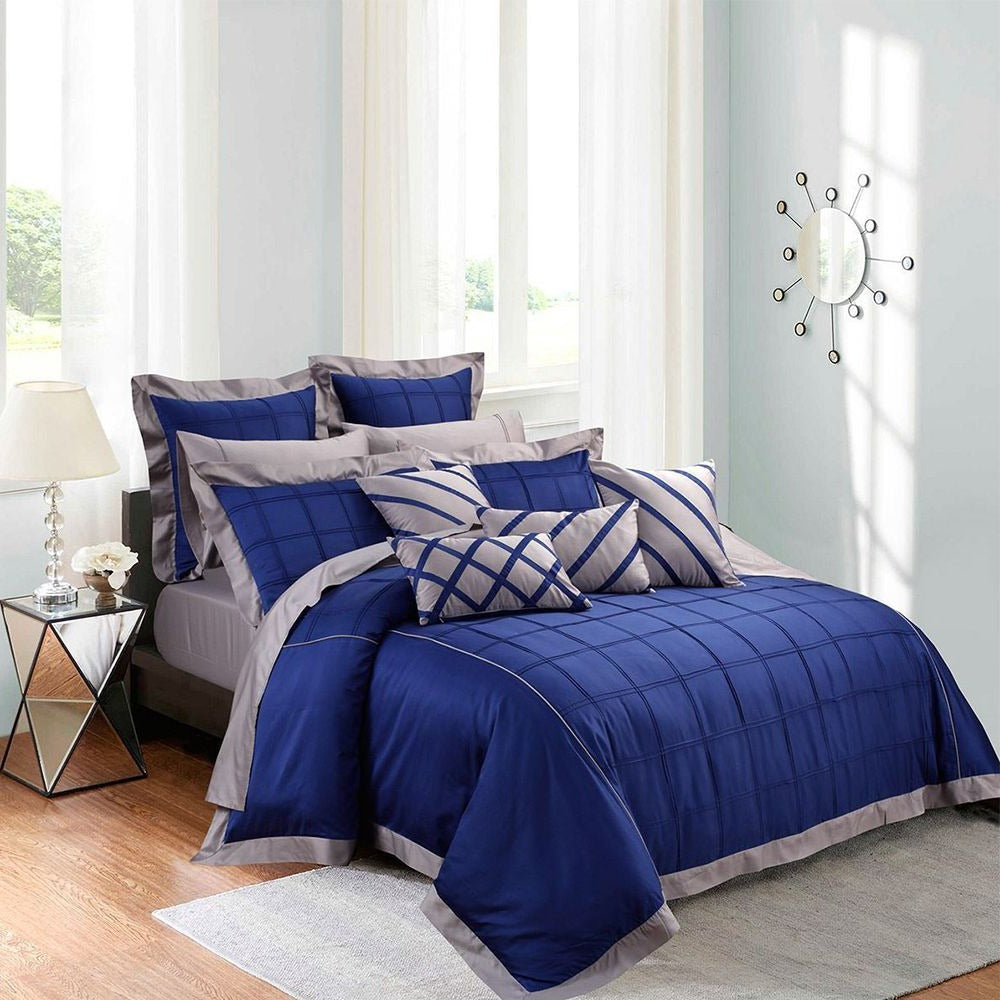 Box pleats Embellish Duvet Set