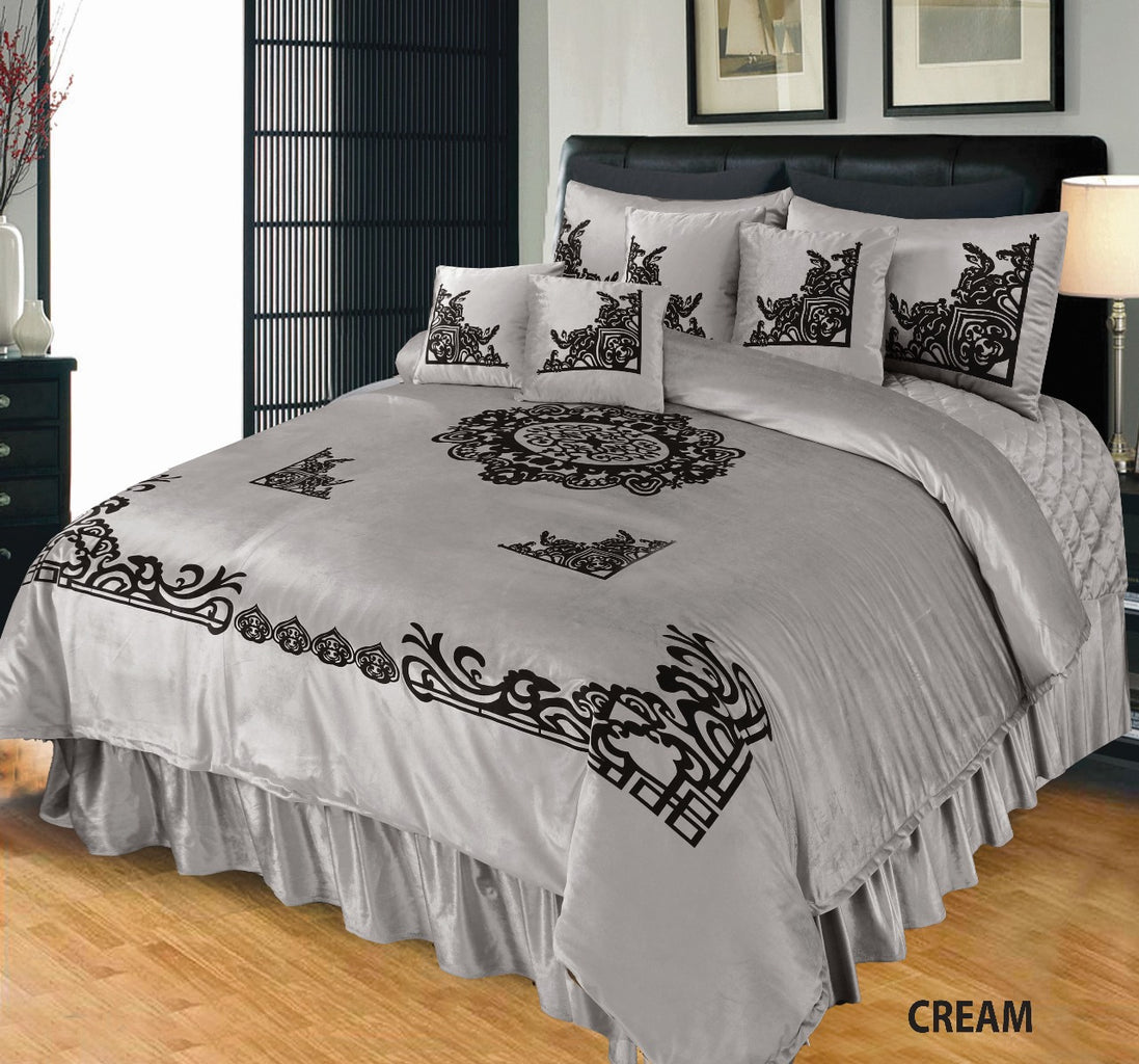 8 Pcs Luxury Velvet Duvet Set