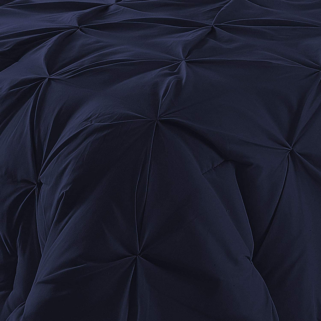 Diamond Pintuck Imperial Navy Blue-Duvet Set 8 Pcs (Luxury)