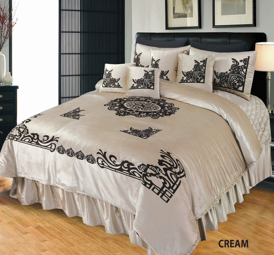 8 Pcs Luxury Velvet Duvet Set