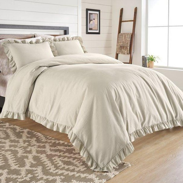 Ruffle Imperial Beige -Duvet Set 8 Pcs (Luxury)