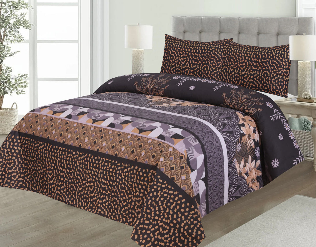 3Pcs Printed Bed Sheet Set BE-707