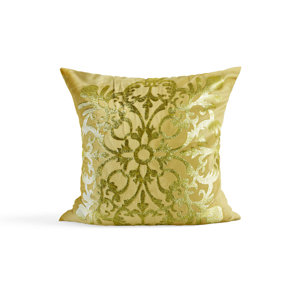 Pack of 2 Velvet GoldenCushion Cover with Golden Motif