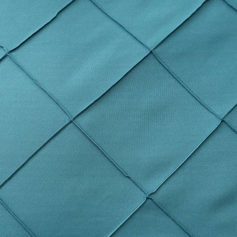 Cross Pleated Duvet Set - Ocean Blue