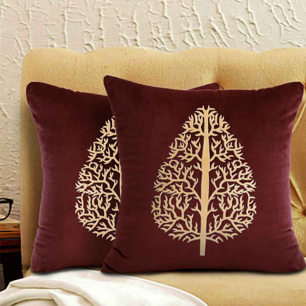 Pair Of Luxury Cushion Cover Red