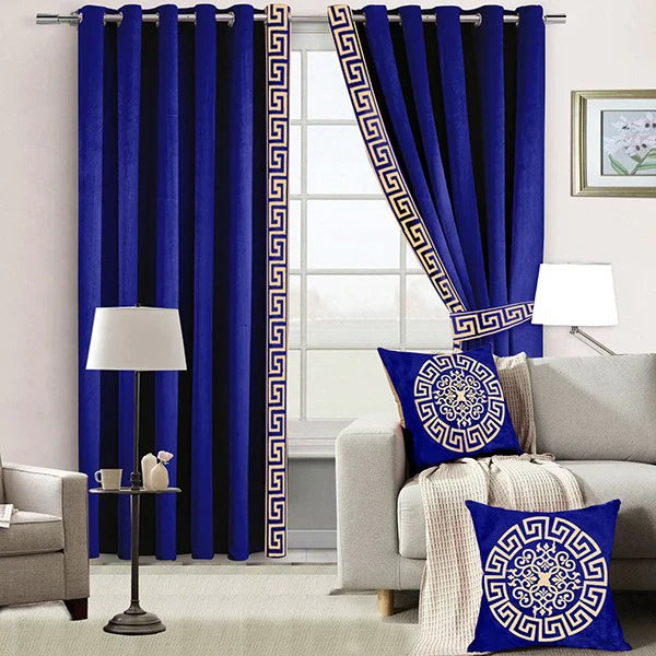 Luxury Velvet Embroidered Curtains..