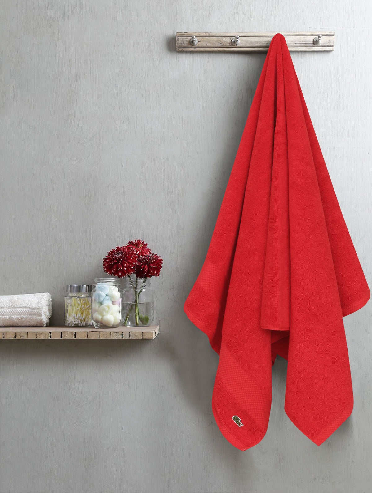 LC anti microbial towel 100% Cotton Red