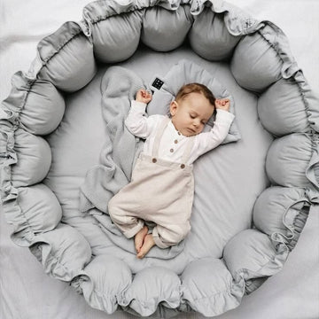 Baby Cot Cotton Fabric-Gray 1544