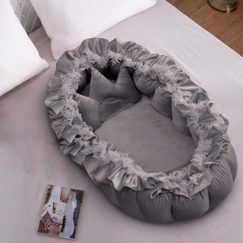 VELVET BIG BABY NEST GRAY 1532