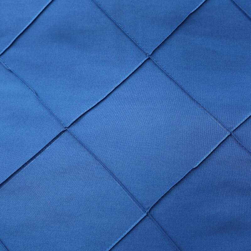 Cross Pleated Duvet Set -Royal Blue