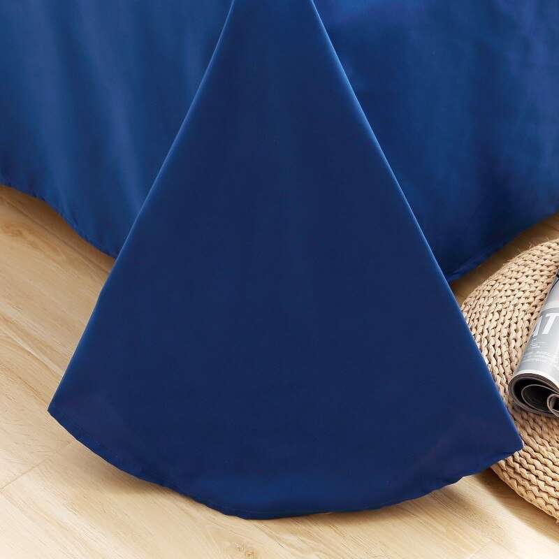 Cross Pleated Duvet Set -Royal Blue