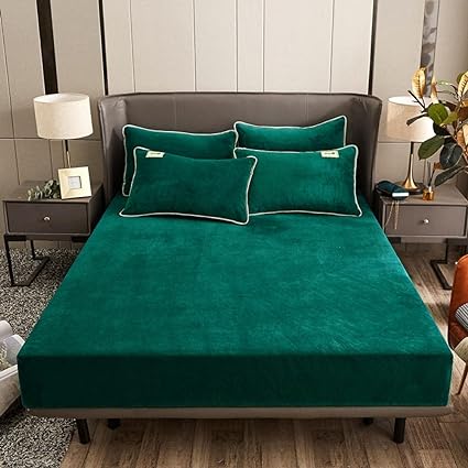 Velvet Fitted Sheet Green