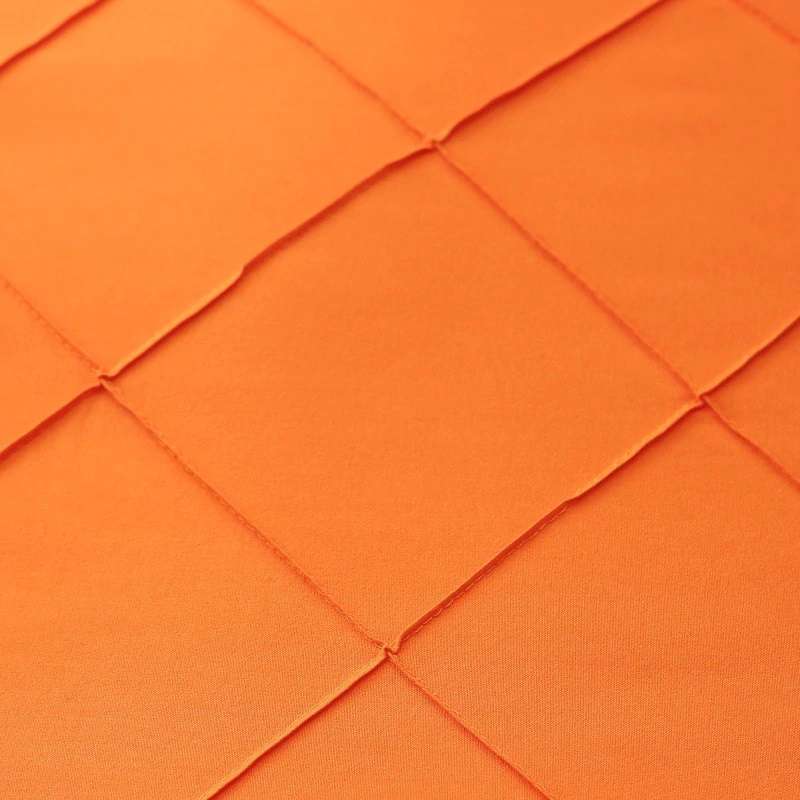 Cross Pleated Duvet Set -Orange