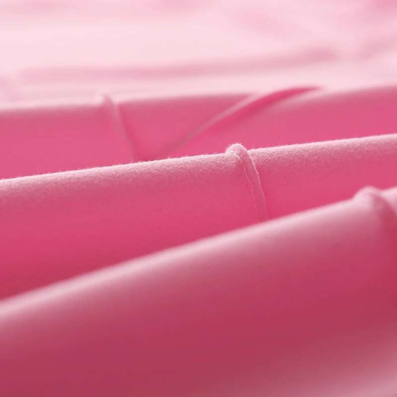 Cross Pleated Duvet Set -Pink