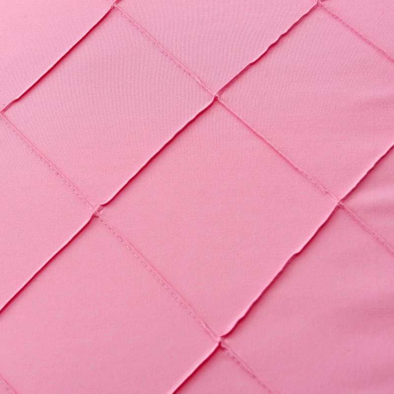 Cross Pleated Duvet Set -Pink