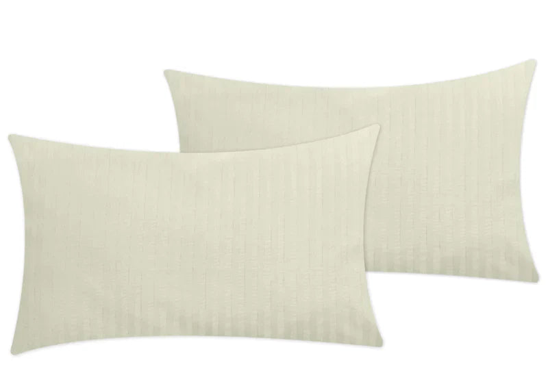 Creamy Crust Stripes-Pack of 2 Pillow Cases (Luxury)