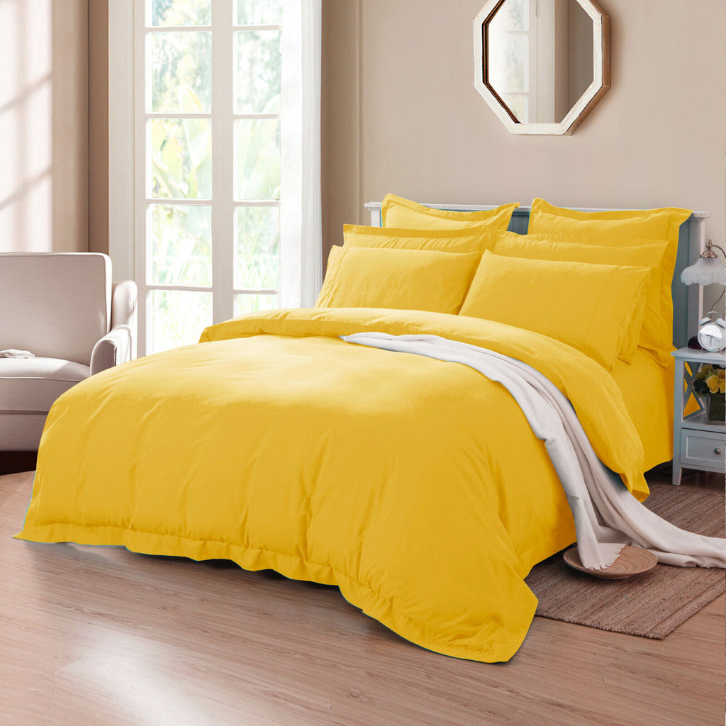 8 Pc'Luxury Yellow Duvet Set