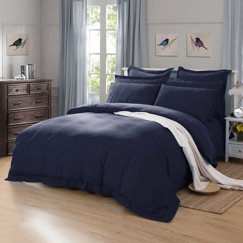 8 PC'LUXURY DUVET SET BLUE