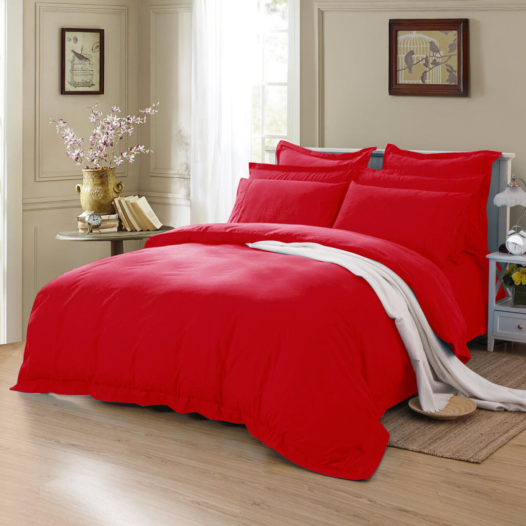 8 Pc'Luxury Duvet Set Red