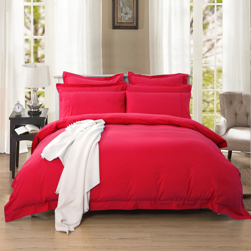 8 Pc'Luxury Duvet Set Red