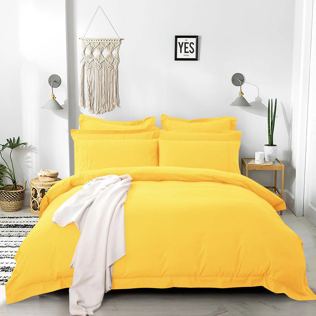 8 Pc'Luxury Yellow Duvet Set