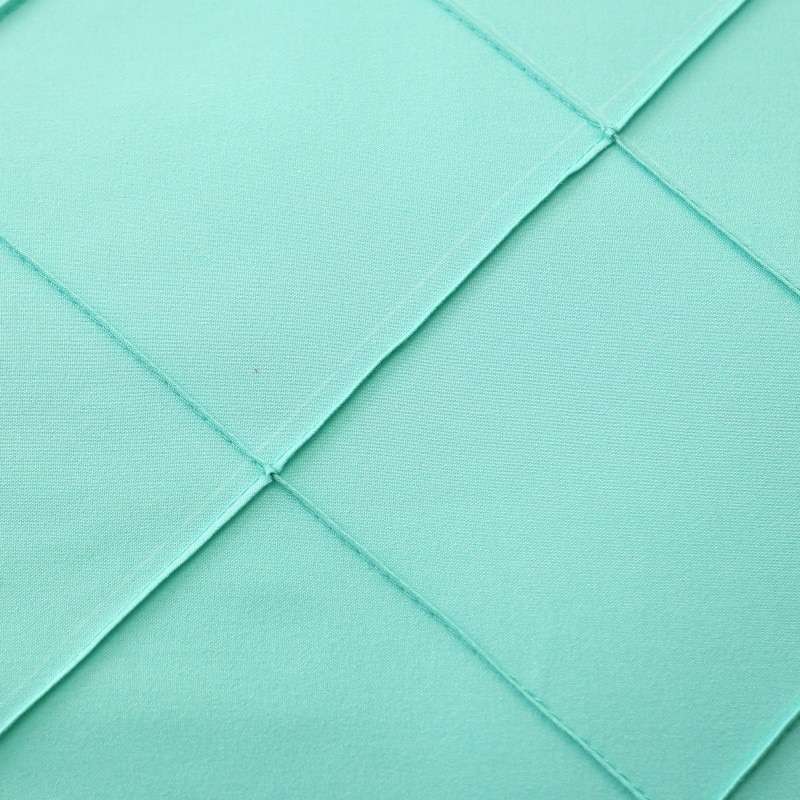 Cross Pleated Duvet Set -Sea Green